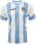 Argentina New Arza Soccer Jersey White Blue Slim Fit 100% Polyester